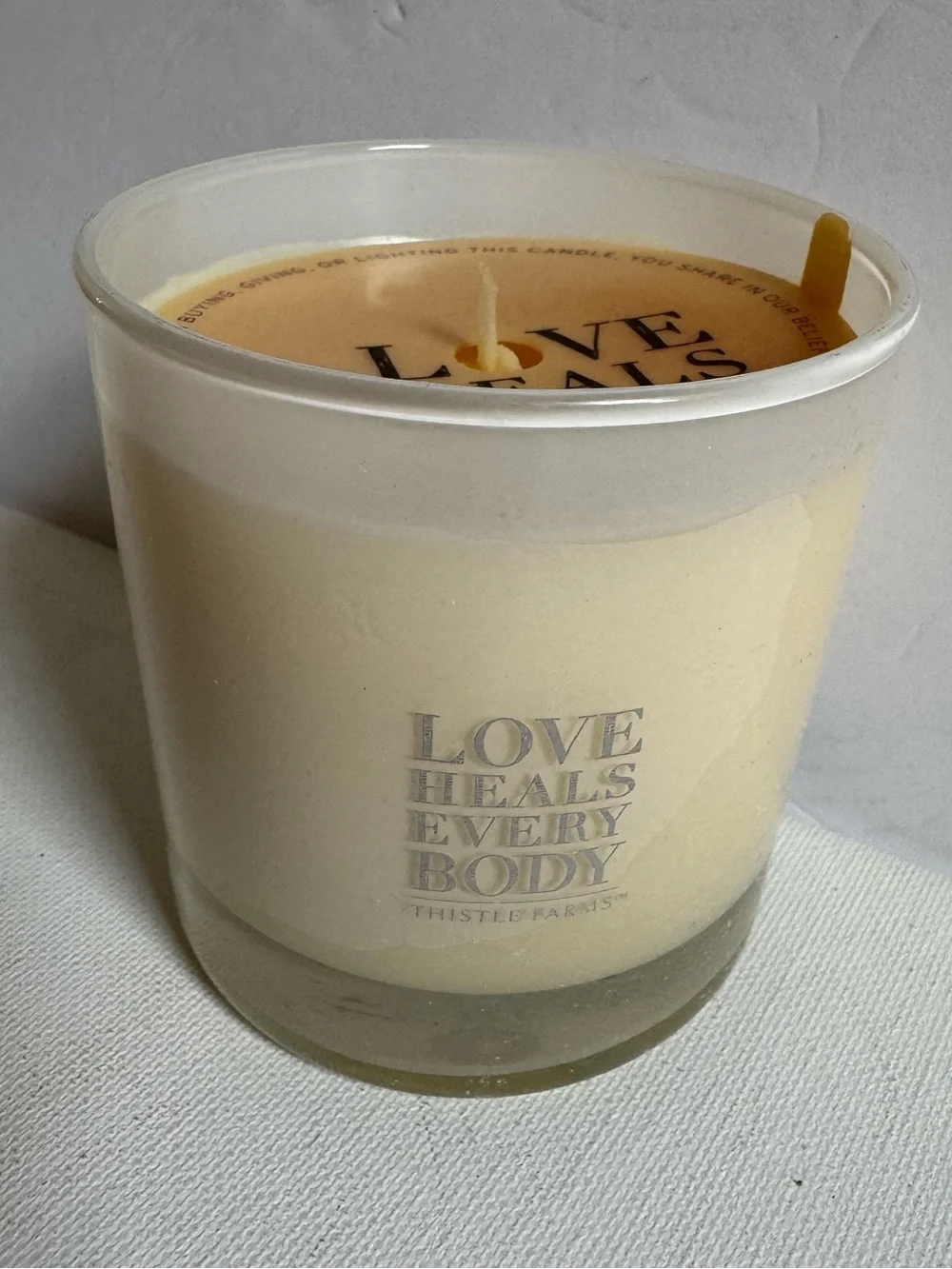 Thistle Farms Love Heals Vanilla Vetiver Soy Candle 7.5 oz New Unburned